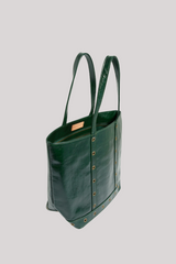 Vanessa Bruno - Leather M Zipped Cabas Tote - FORET