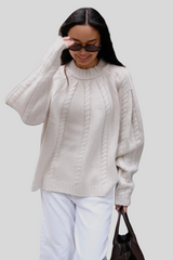 White + Warren - Cashmere Blend Raglan Sweater - IVORY