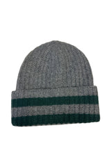 White + Warren - Cashmere Striped Luxe Beanie - GRAPEMER