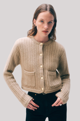 White + Warren - Cashmere Luxe Cable Cardigan - TAUHEATH