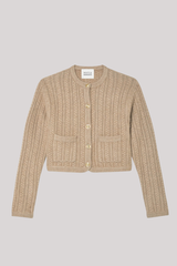 White + Warren - Cashmere Luxe Cable Cardigan - TAUHEATH