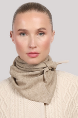 White & Warren - Cashmere Neckerchief - TAUPHEAT