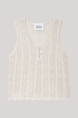 White + Warren - Cotton Pointelle Tank Top - CREAM