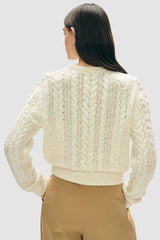 White + Warren - Cotton Cable Crew - IVORY