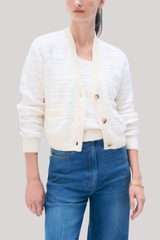White + Warren - Textured Boucle Cardigan - IVYTONAL