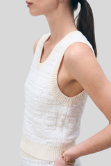 White + Warren - Textured Boucle Tank Top - IVYTONAL