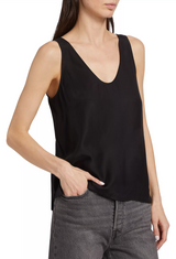 ATM - Matte Silk Charmeuse Cami - BLACK