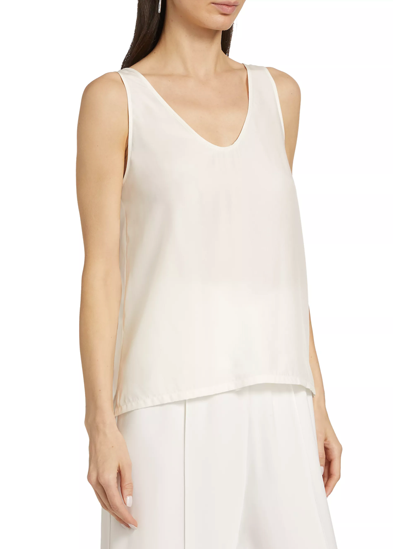 ATM - Matte Silk Charmeuse Cami - WHITE