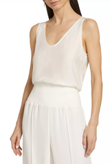 ATM - Matte Silk Charmeuse Cami - WHITE