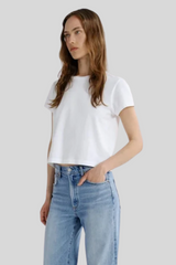 Agolde - Adine Shrunkn Tee - WHITE