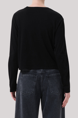 Agolde - Sydney Long Sleeve Tee - BLACK