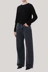 Agolde - Sydney Long Sleeve Tee - BLACK