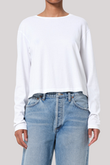 Agolde - Sydney Long Sleeve Tee - WHITE