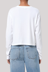 Agolde - Sydney Long Sleeve Tee - WHITE