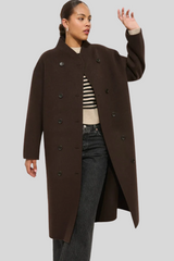 Alex Mill - Long Sophia Coat - CHOCOLAT