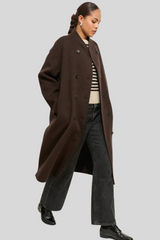 Alex Mill - Long Sophia Coat - CHOCOLAT