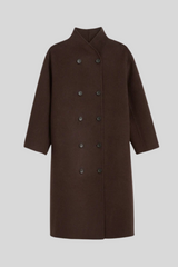 Alex Mill - Long Sophia Coat - CHOCOLAT