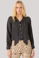 Alix Bohemia - Chancery Crow Dot Silk Shirt - BLKCROW