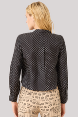 Alix Bohemia - Chancery Crow Dot Silk Shirt - BLKCROW