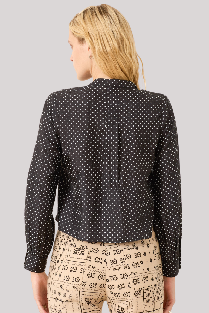 Alix Bohemia - Chancery Crow Dot Silk Shirt - BLKCROW