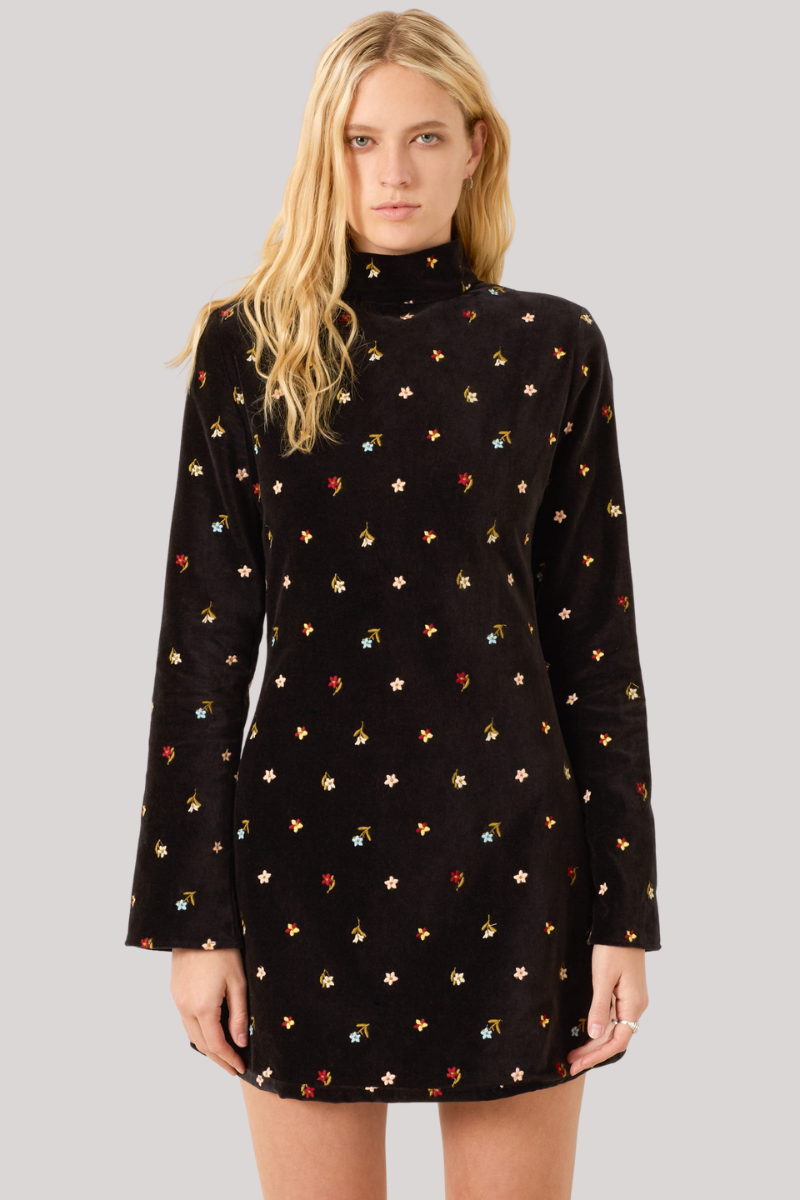 Alix Bohemia - Romy Onyx Bouquet Dress - BLKONYX