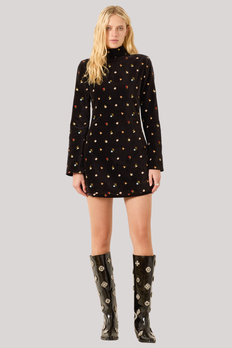 Alix Bohemia - Romy Onyx Bouquet Dress - BLKONYX