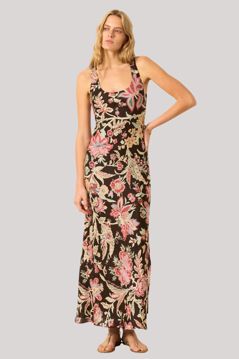Alix of Bohemia - Adele Terra Floral Silk Dress - BRWTERRA