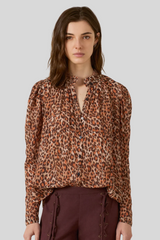Alix of Bohemia - Artemis Leopard Trek Shirt - MEDBROWN