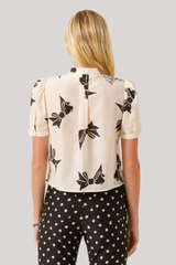 Alix of Bohemia - Chance Black Tie Shirt - OFFWHITE