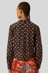 Alix of Bohemia - Chancery Mahogany Dot Shirt - DARKBRWN