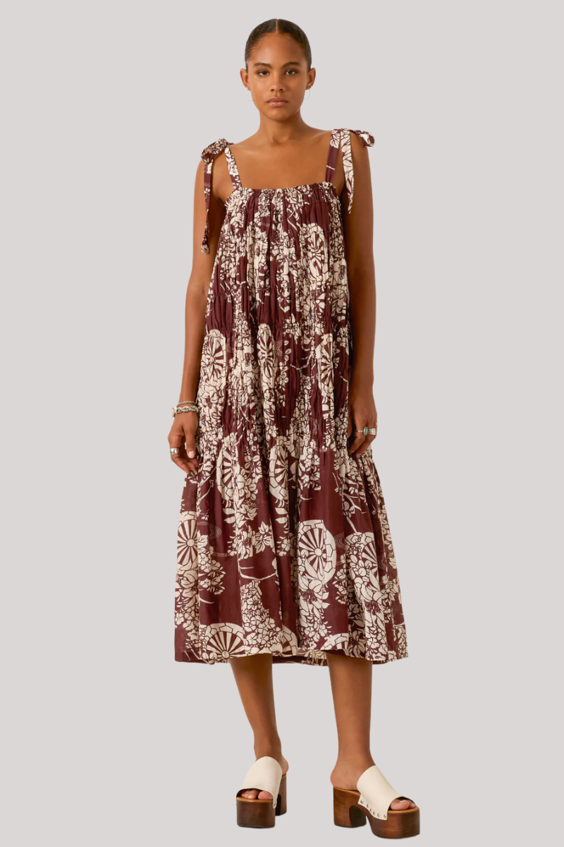 Alix of Bohemia - Emrys Auburn Spoke Dress DRKBROWN / S