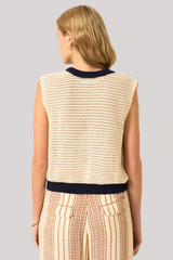 Alix of Bohemia - Ilias Captain Crochet Vest - WHITECAP