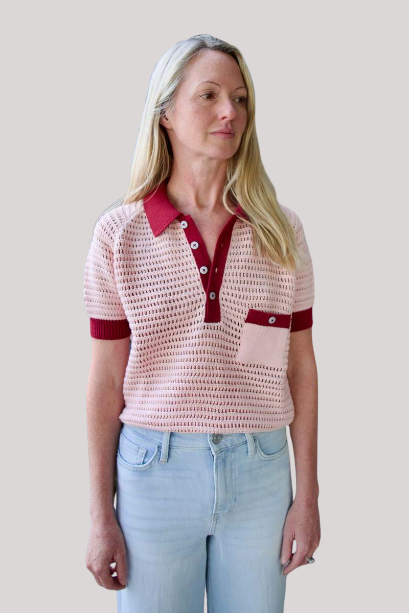 Alix of Bohemia - Lessi Blush Crochet Top - PINKBLSH
