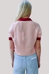 Alix of Bohemia - Lessi Blush Crochet Top - PINKBLSH