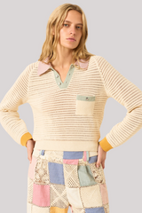 Alix of Bohemia - Liza Sorbet Crochet Top - WHTSORBT
