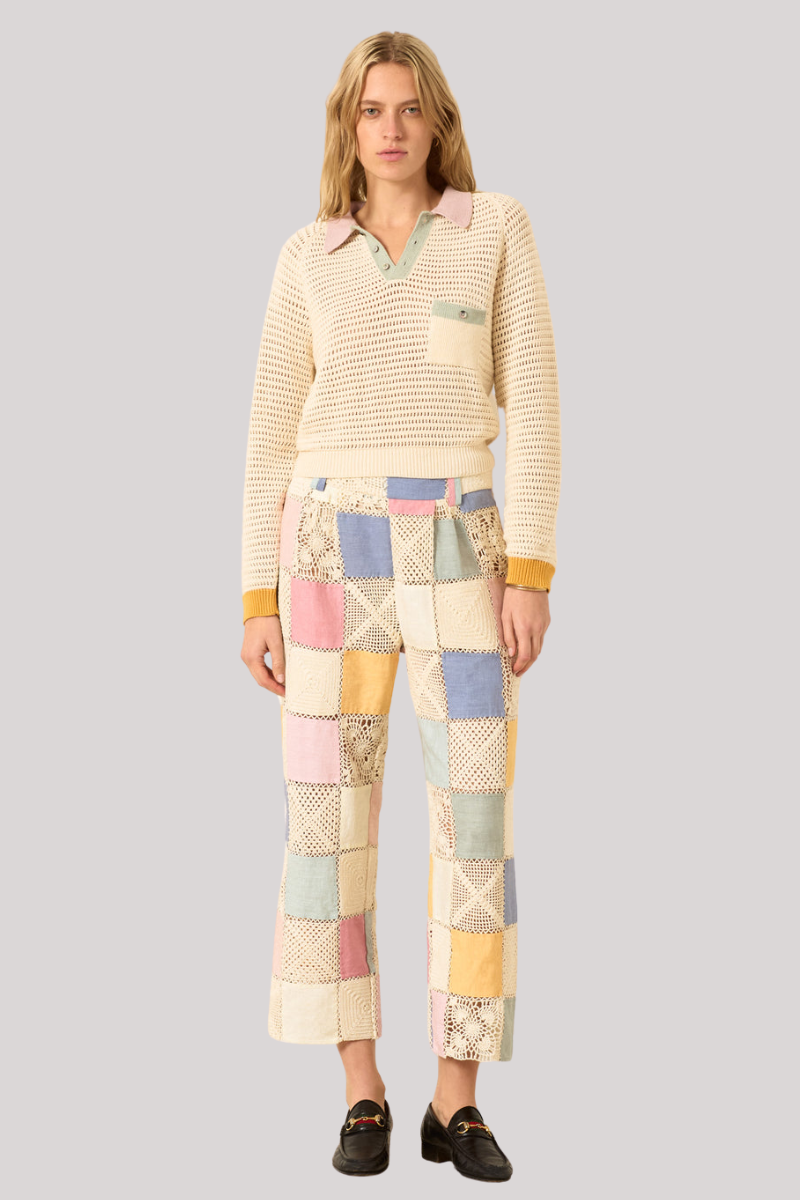 Alix of Bohemia - Liza Sorbet Crochet Top - WHTSORBT