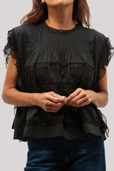 Alix of Bohemia - Maeva Onyx Lace Top - BLACK