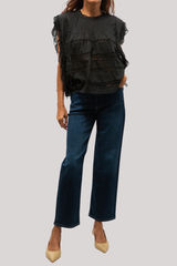 Alix of Bohemia - Maeva Onyx Lace Top - BLACK