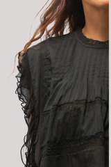 Alix of Bohemia - Maeva Onyx Lace Top - BLACK