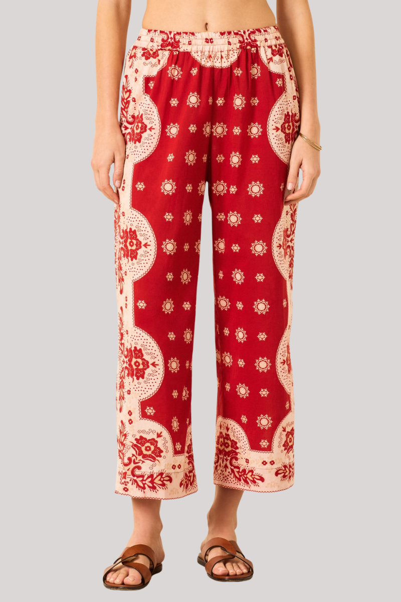 Alix of Bohemia -  Otto Lava Bandana Pant - REDLAVA
