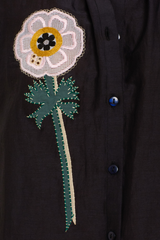 Alix of Bohemia - Winn Pressed Daisy Shirt - BLACK