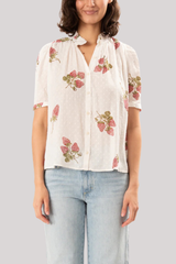 Alix of Bohemia - Winnie Strawberry Dot Shirt - OFFWHITE