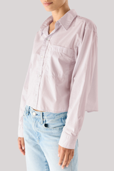 Amo - Ruth Crop Shirt - WISTERIA