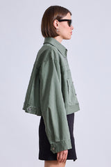 Apiece Apart - Cropped Trapeze Jacket - THYME