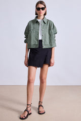 Apiece Apart - Cropped Trapeze Jacket - THYME