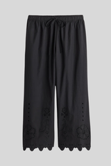 Apiece Apart - Embroidered Kari Pull On Pant - BLACK