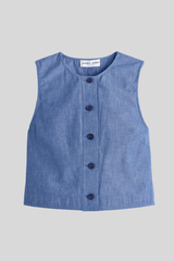 Apiece Apart - Godet Tank - CHAMBRAY