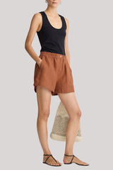 Apiece Apart - Mar Linen Short - HARISSA