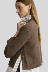 Arlo Mott - Bethune Chunky Crewneck - BROWNSTO