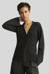 Arlo Mott - Bleeker Shaped Cardigan - CHARCOAL